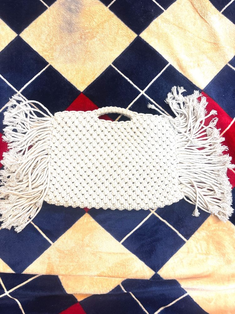 Handmade Macrame Fringe Bag