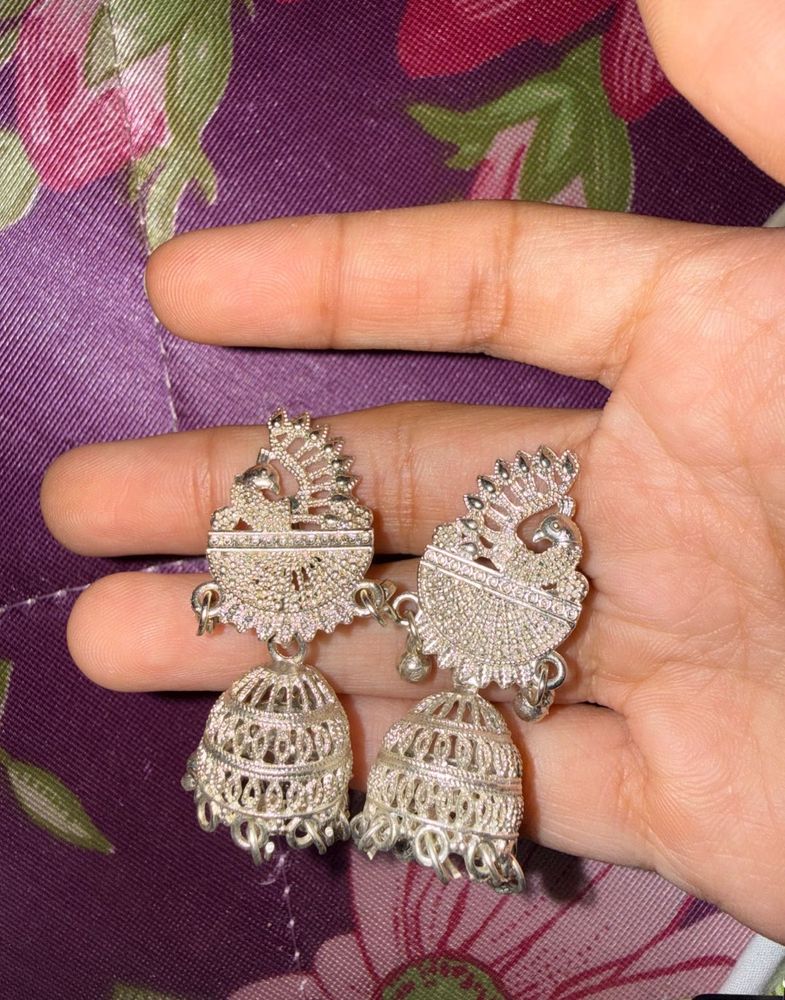 Elegant Peacock Jhumka Earrings