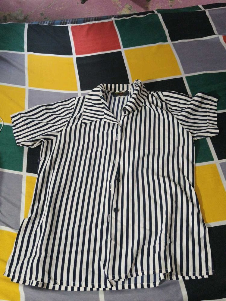 Classic Striped Button-Up Shirt