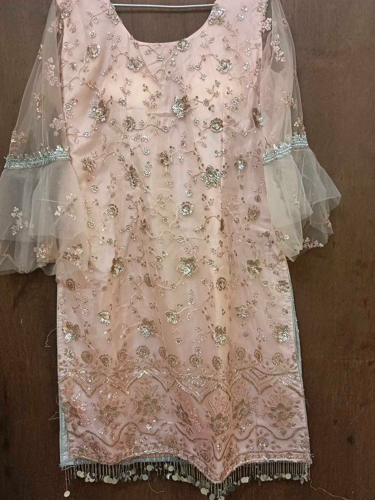 Elegant Pink Kurta sharara set