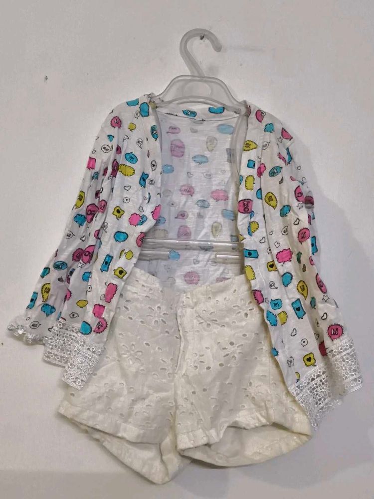 Freebies with Shorts and shrugs Girls Outfit