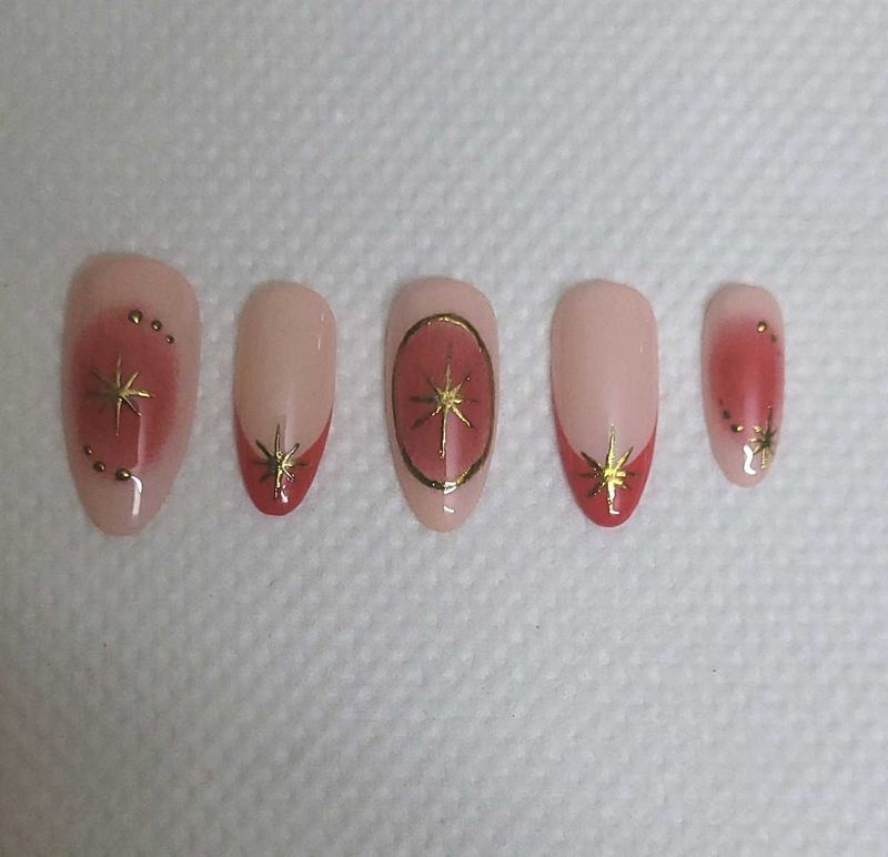 Red with gold chrome stars