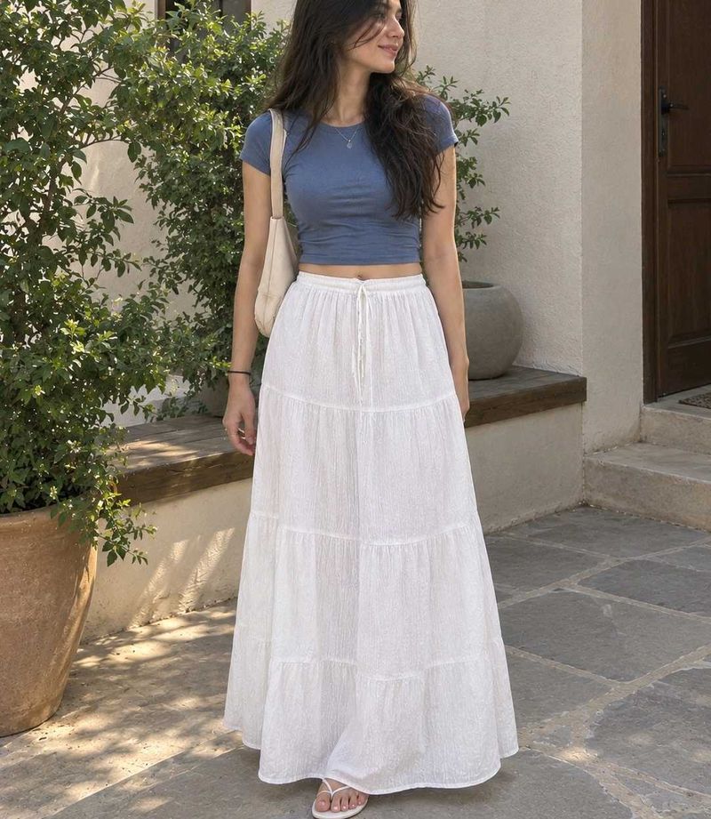 Boho Tiered Maxi Skirt