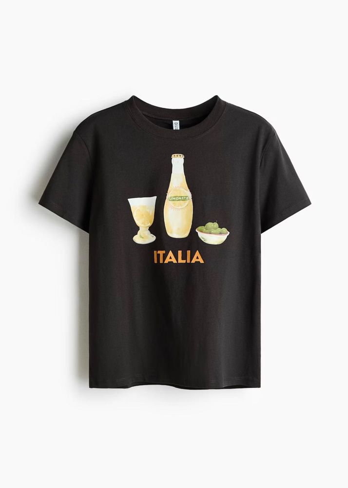H&amp;M black italia tshirt