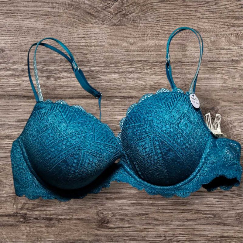 Kiabi luxurious Teal Lace Padded Bra