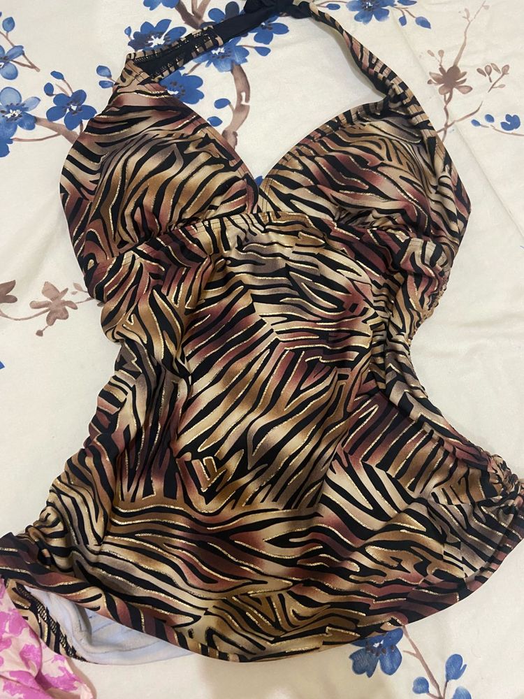 y2k animal print halter