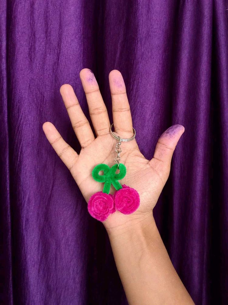 Cute Cherry Keychain