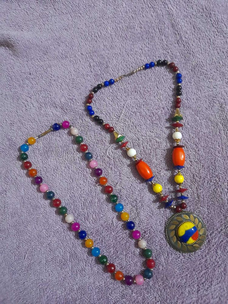 Boho Beaded Necklace Set