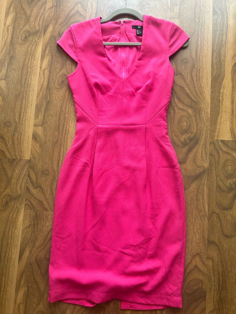 Vibrant Pink Cap Sleeve Dress
