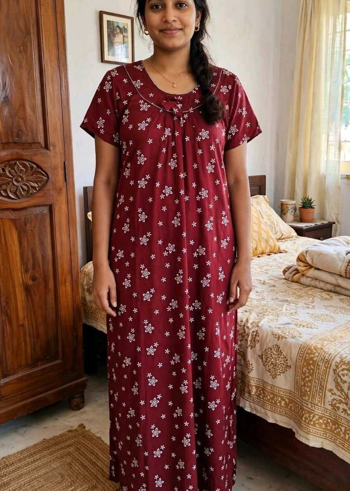 Comfy Floral Print Nightgown