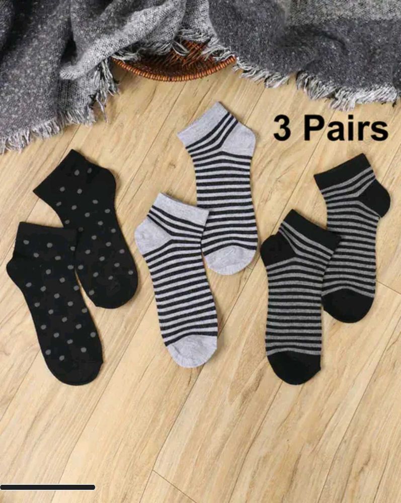 3 Pairs of Men's Ankle Socks