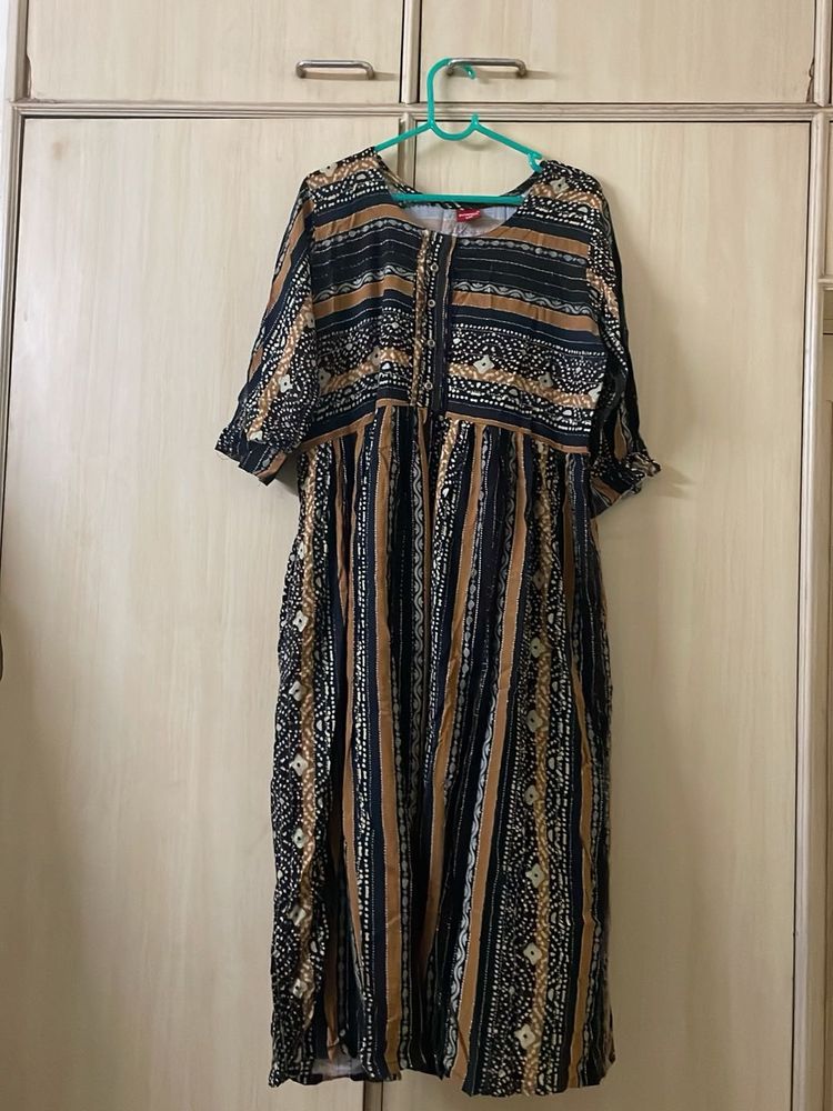 Boho Print Midi Dress