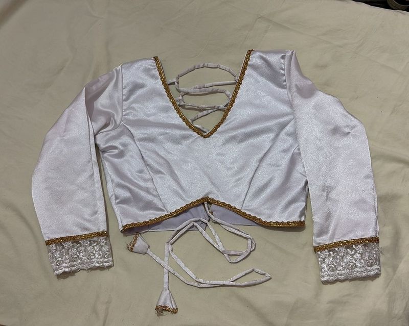 Elegant White Ethnic Blouse