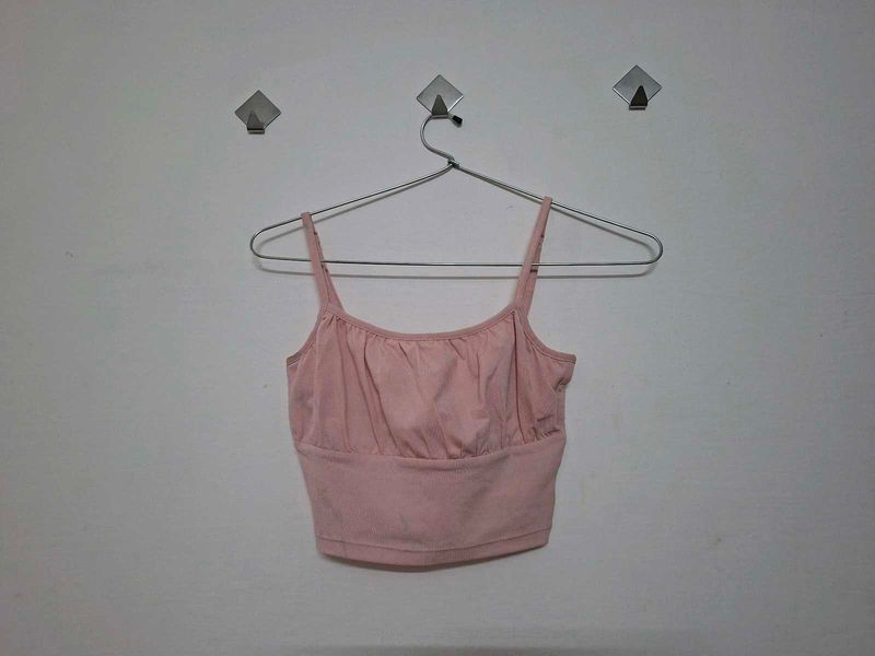 Cute Pink Cropped Camisole Top