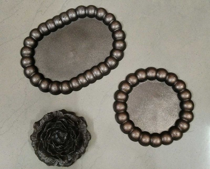 Decorative Trays &amp; Flower Figurine