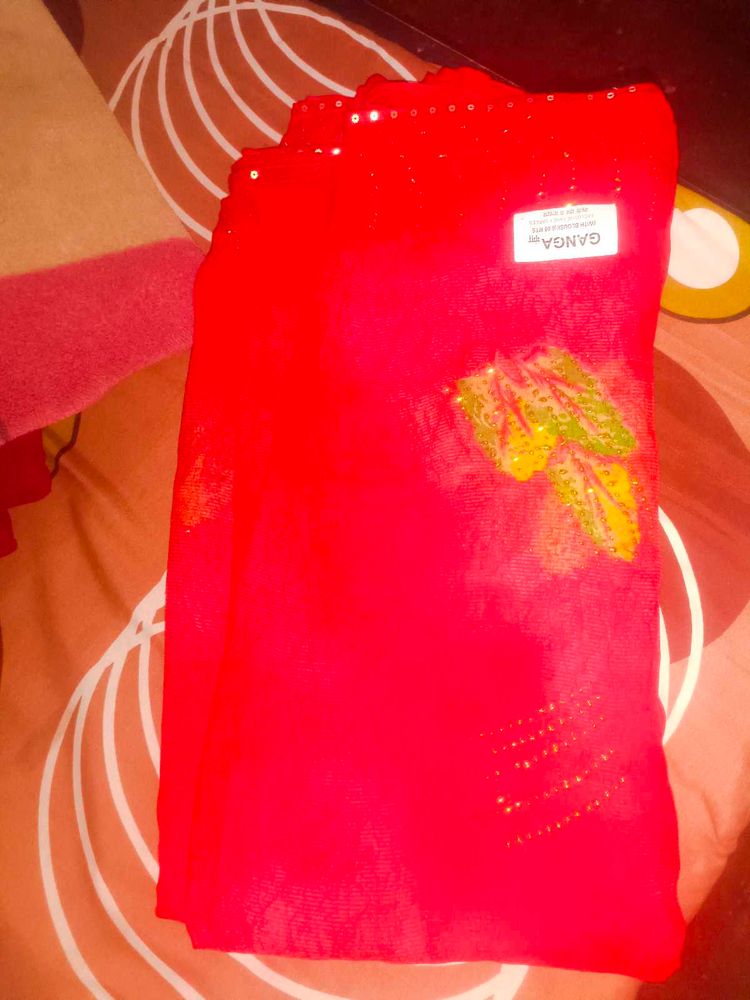 Elegant Ganga Red Saree