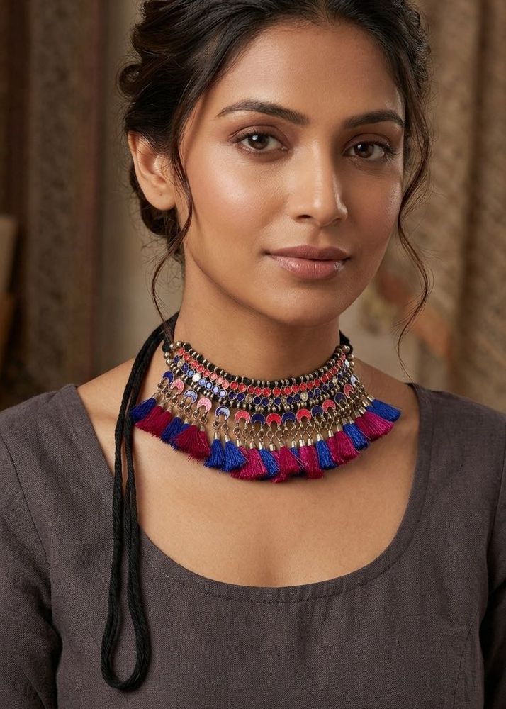Boho Tassel Choker Necklace