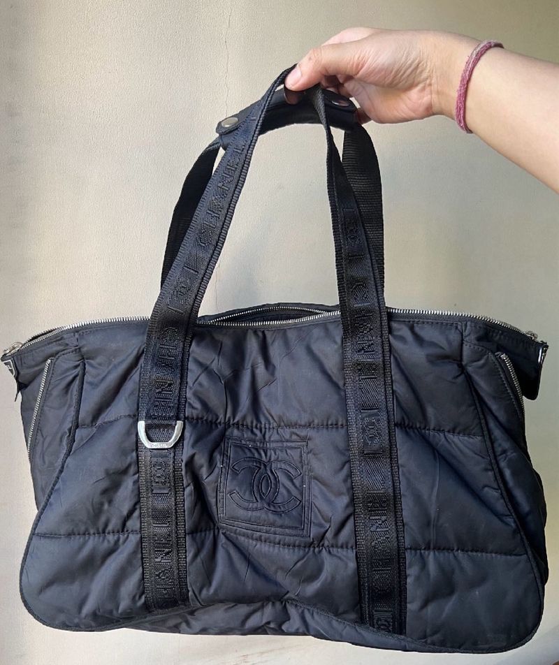 Chanel Black Quilted Duffle Bag