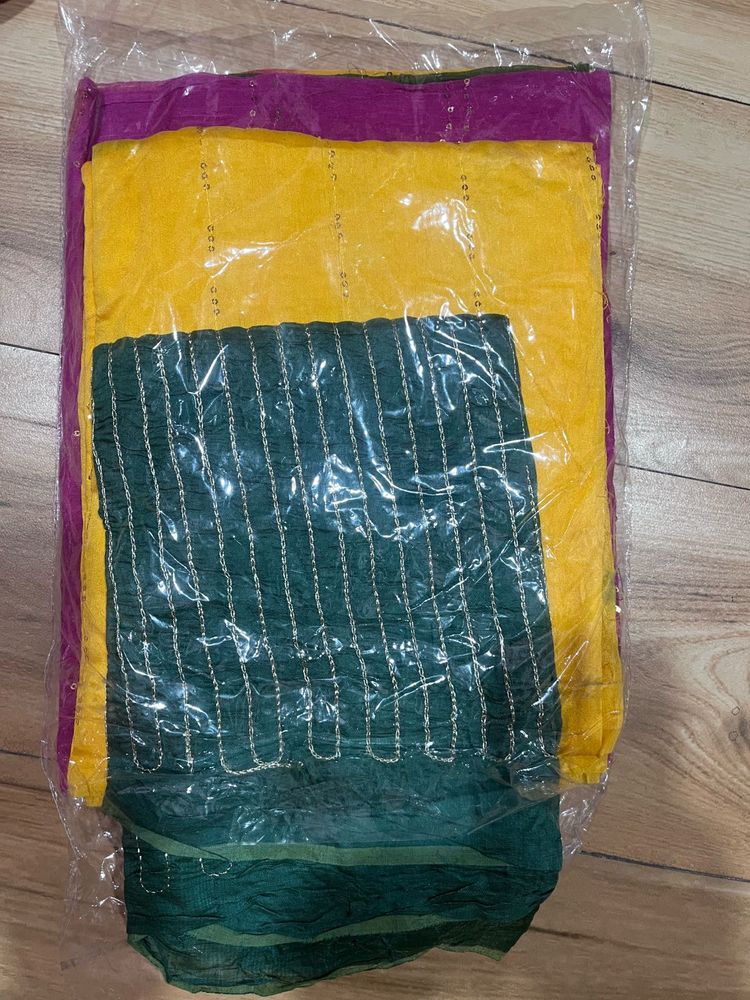 Beautiful Yellow &amp; Green rajputi poshak