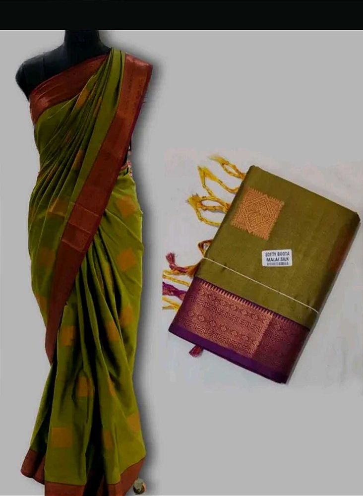 New trendy soft silk allover boota saree
