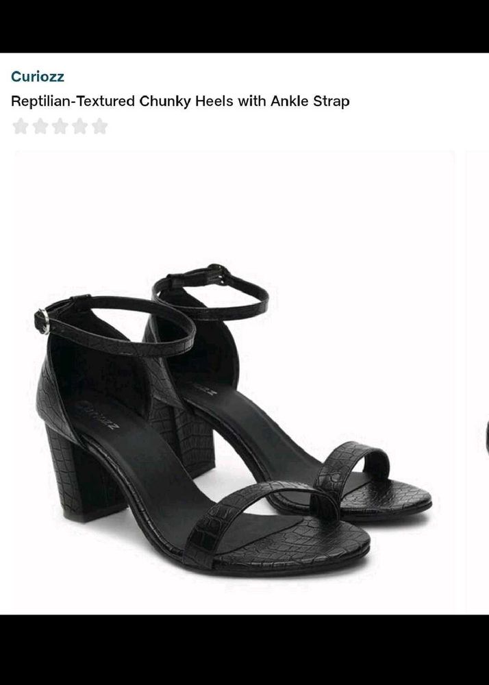 Ankel Black heel for women