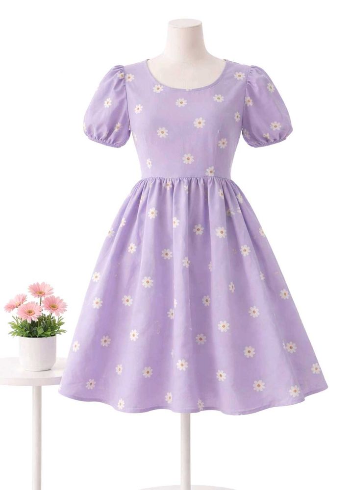 lavender floral dress