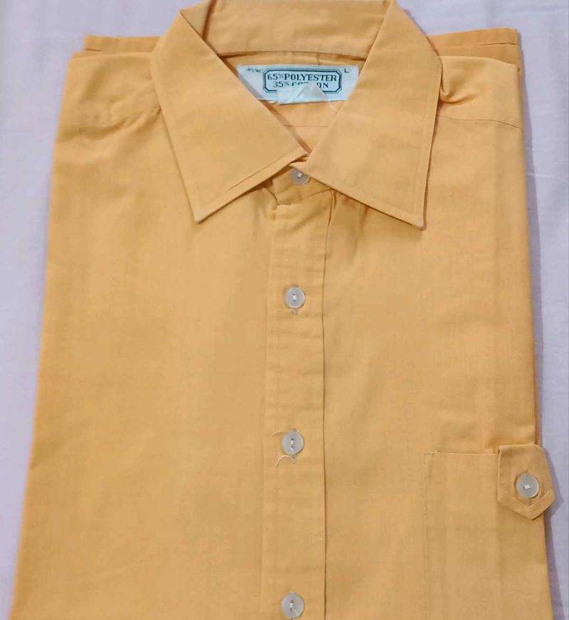 Men's Classic Orange Button-Down Shirt