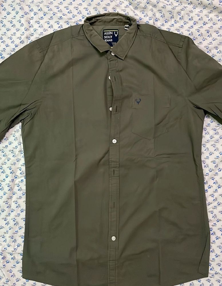 Allen Solly Men's Olive Green Shirt