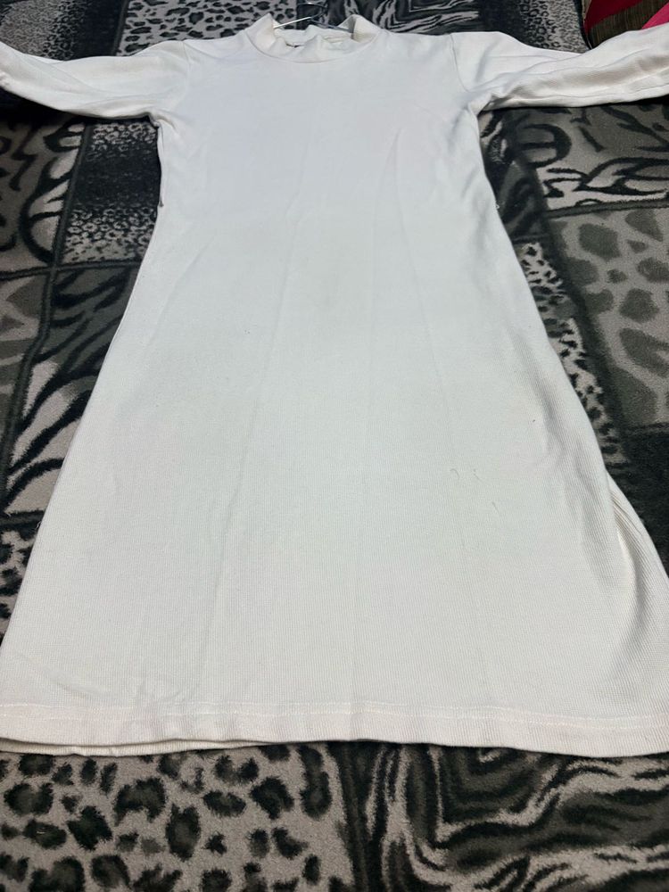 White Long Sleeve Dress