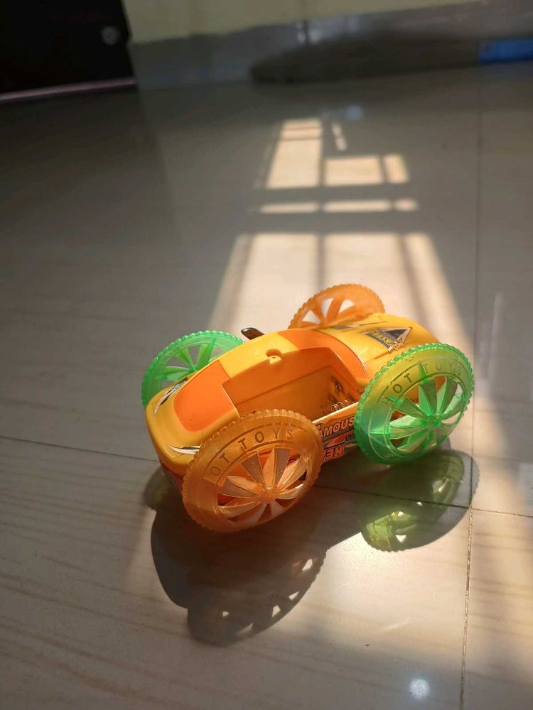Combo of Yellow Stunt Toy Jeep + Car