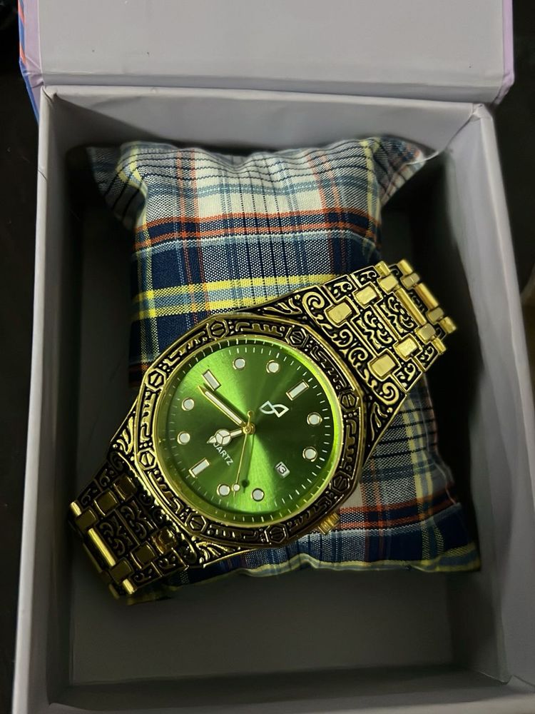 Green &amp; Gold Watch