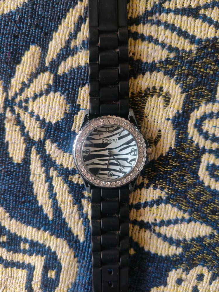 Geneva Zebra Dial Women'sWatch