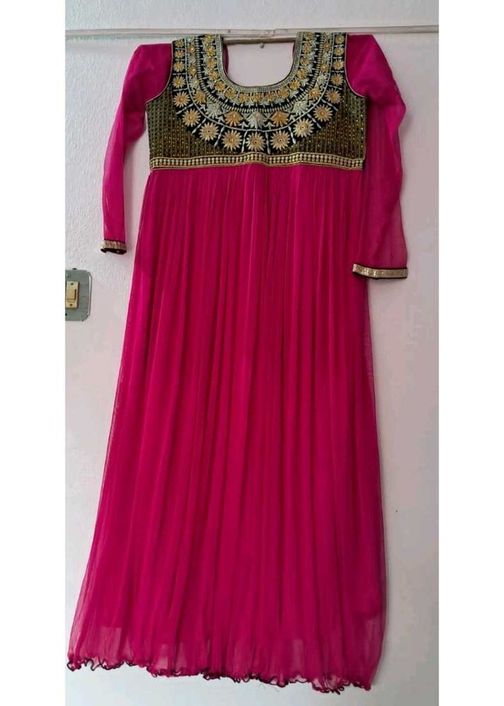 Pink Anarkali Gown