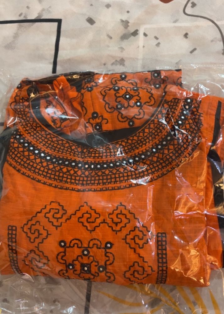 🔥BIG SALE 🔥Brand New Cotton Orange Kurti❤️😍