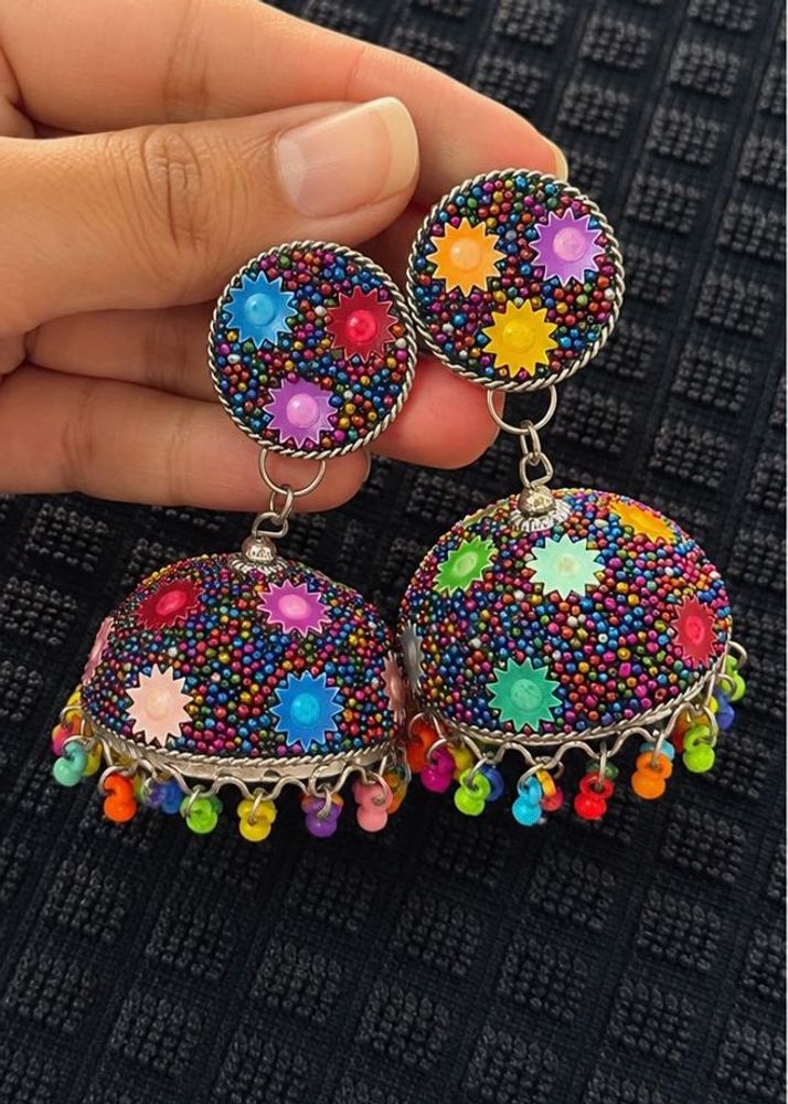 Boho Beaded Jhumkas
