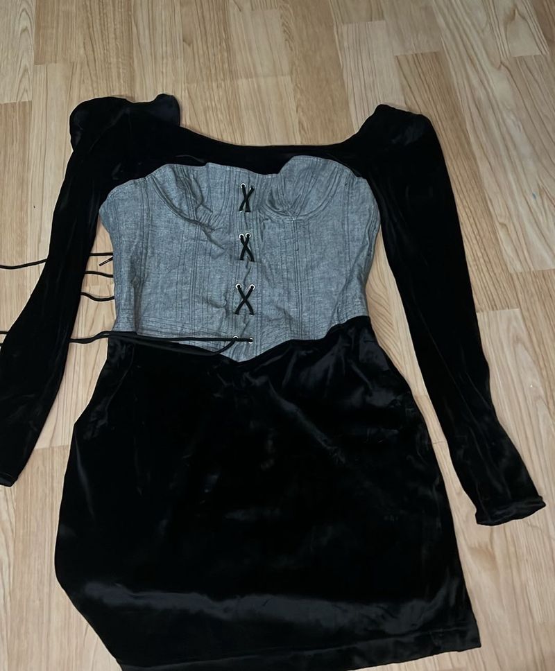 Velvet Corset Mini Dress