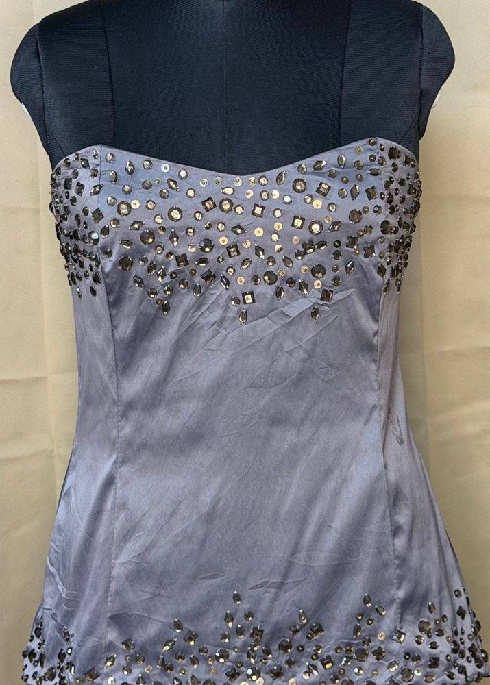 Beaded Strapless corset tube top