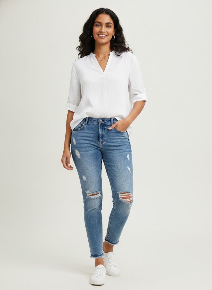 ONLY Blue Distressed Jeans