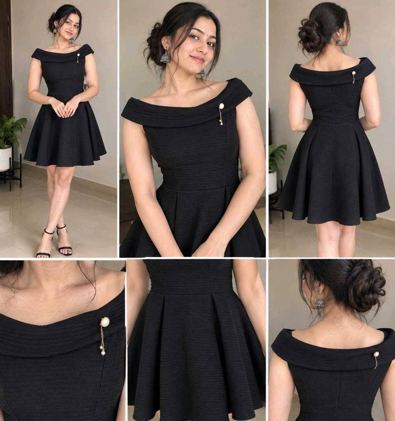 Chic Black Off-Shoulder Mini Dress