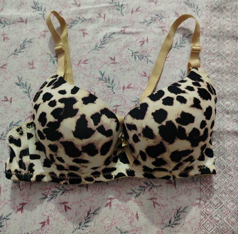 Leopard Print Push-Up Bra