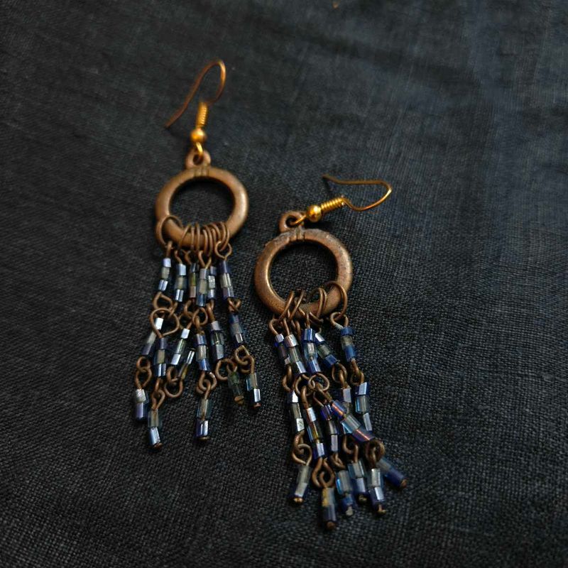 Boho waterfall  Drop Earrings