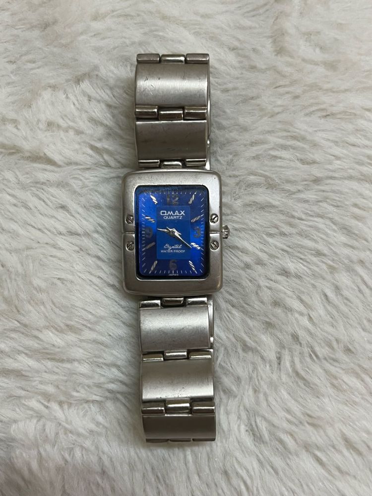 Omax Blue Dial Watch with Casio Strap