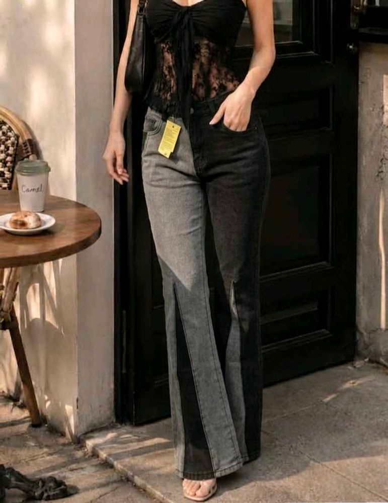 B &amp; G Two-Tone  flared Jeans