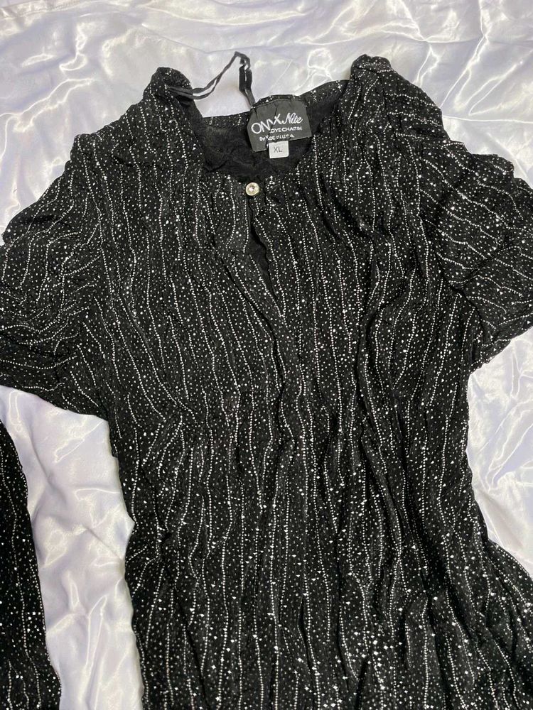 coat jacket Sparkly Black Party Dress