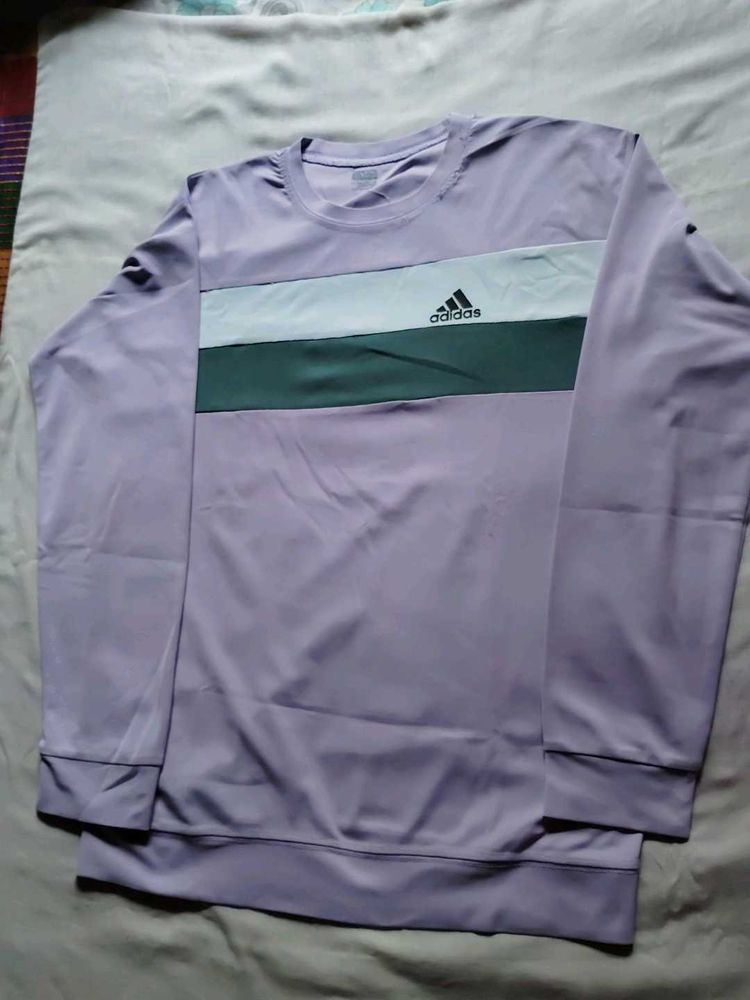 Adidas Lavender Color Block Sweatshirt