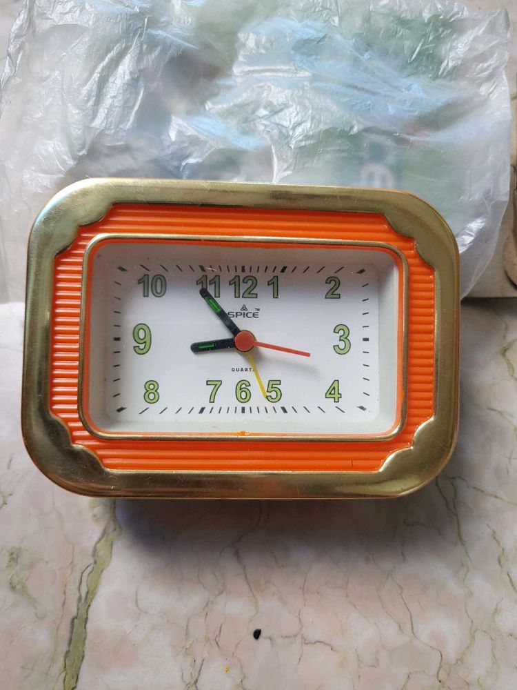 Vintage Orange Alarm Clock