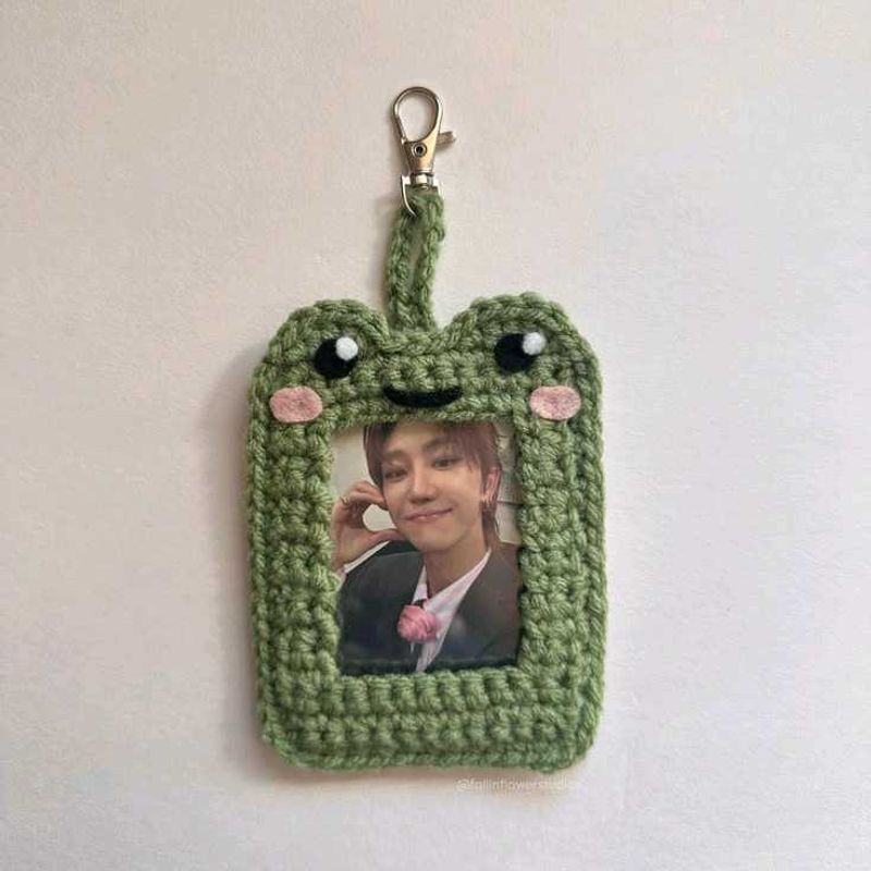 Crochet Photo Holder Keychain