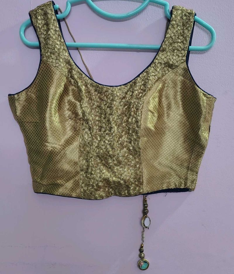 Elegant Gold Embellished Blouse