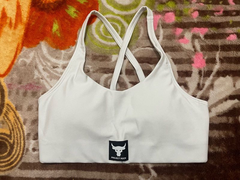 Project Rock White Sports Bra