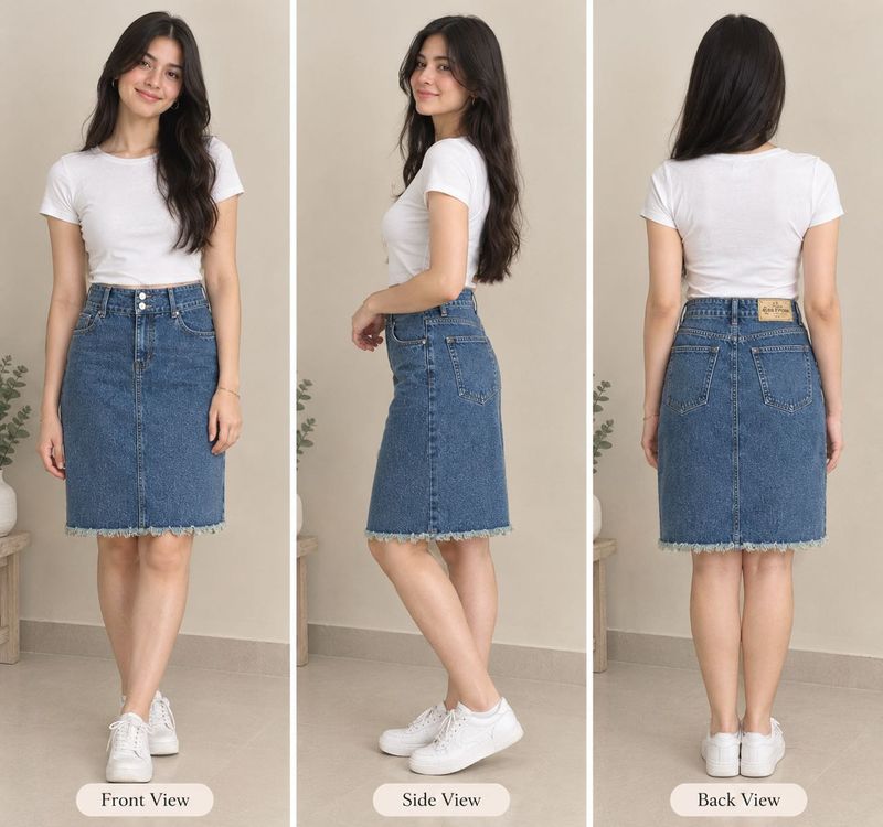 Classic Blue Denim skirt